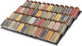 Soothe Étagère à épices pour 48 pots à épices - Extensible - 12 Set - Organisateur d'épices - Supports à épices - Acier inoxydable