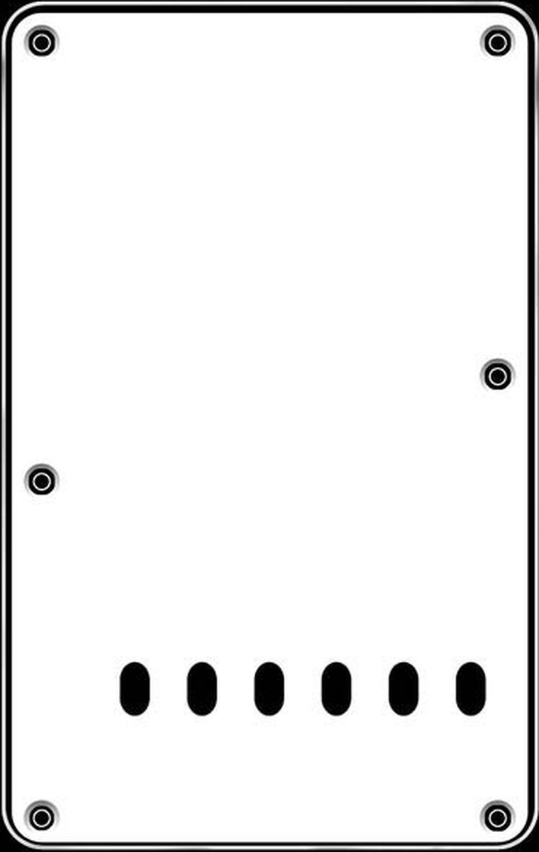 Boston BP-313-VW back plate, string spacing 11,2mm, 3 ply, standard Stallion, 86x138mm, vintage white