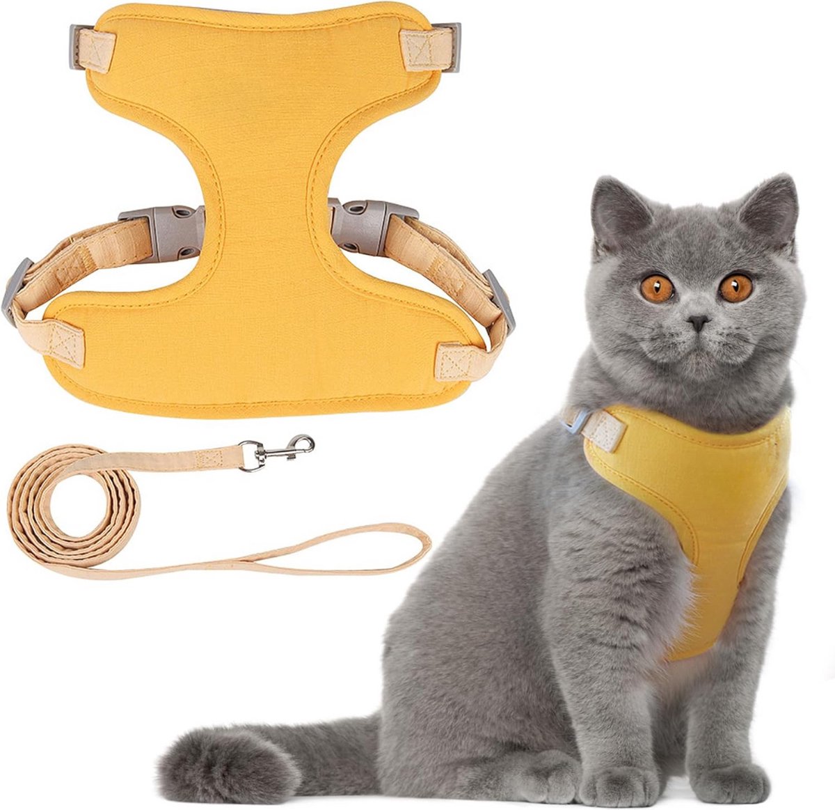 Lexium Kattenharnas - Kattentuigje met looplijn - Katten harnas - Kattenharnas met leiband - Kattenharnas met looplijn - Kattenlijn - Kattentuig