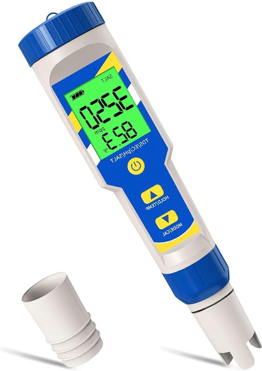MISURATORE DI PH digitale 5 in 1 PH/TDS/EC/sale/temperatura tester qualità acqua DE EUR 26,65