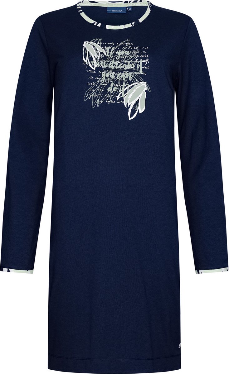 Pastunette Dames Nachthemd Pastunette Flow - Katoen - Blauw