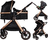 Ding Liam Black/Rose 3-in-1 Combi Kinderwagen Incl. Autostoel