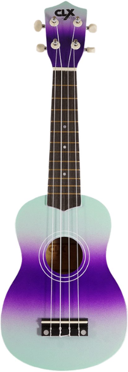 CLX Calista DC1 sopraan ukulele mint & paars