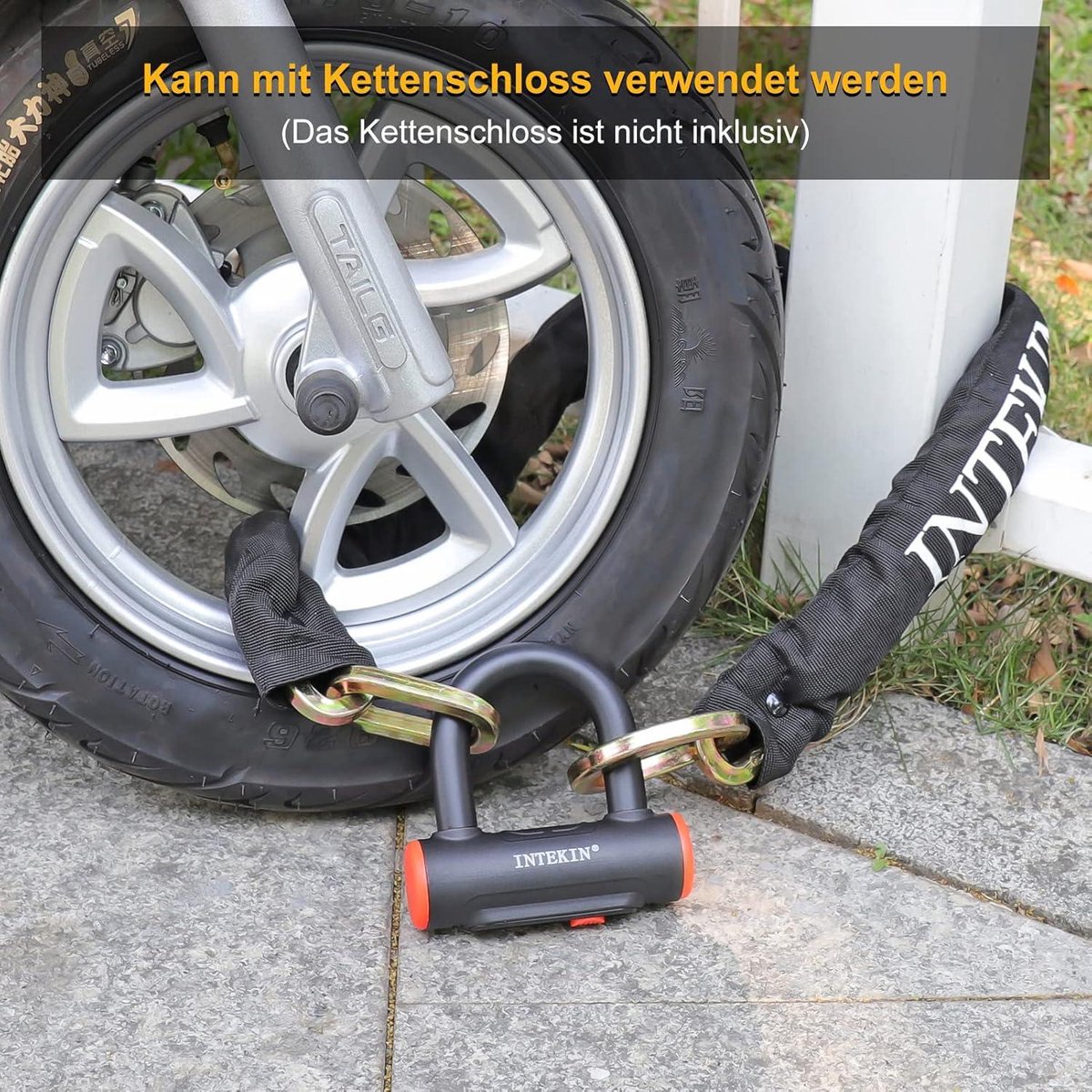 16 mm geharde stalen beugel mini-beugelslot - remschijfslot fietsslot U-slot voor e-bike - scooter e-scooter met 3 sleutels. – foto 3