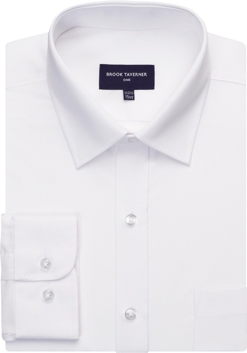 Brook Taverner Overhemd Vulcan BT7889 - White - 41 EU (16 UK)