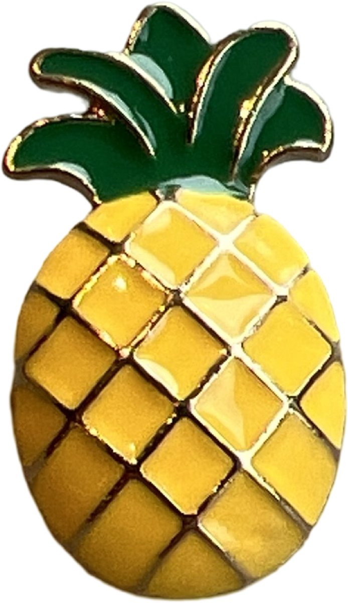 Ananas Pineapple Emaille Pin 1.2 cm / 2.3 cm / Geel Groen Goud