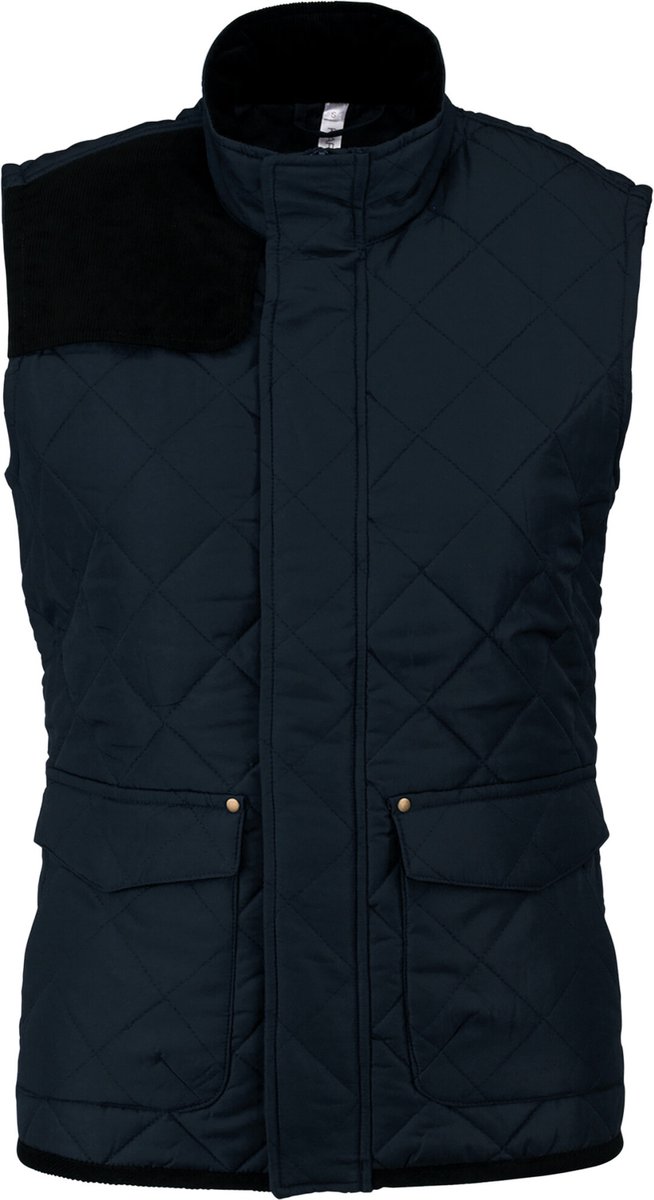 Kariban Gewatteerde damesbodywarmer K6125 - Navy / Black - XS