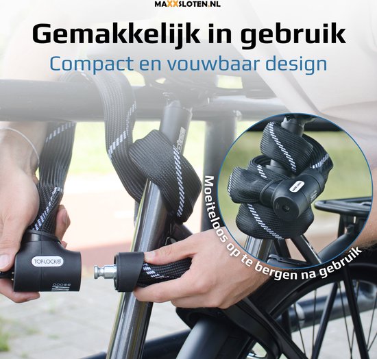 Top-Lock ART 2 fietsslot - ketting van gehard staal - 90 cm - voor elektrische fiets
