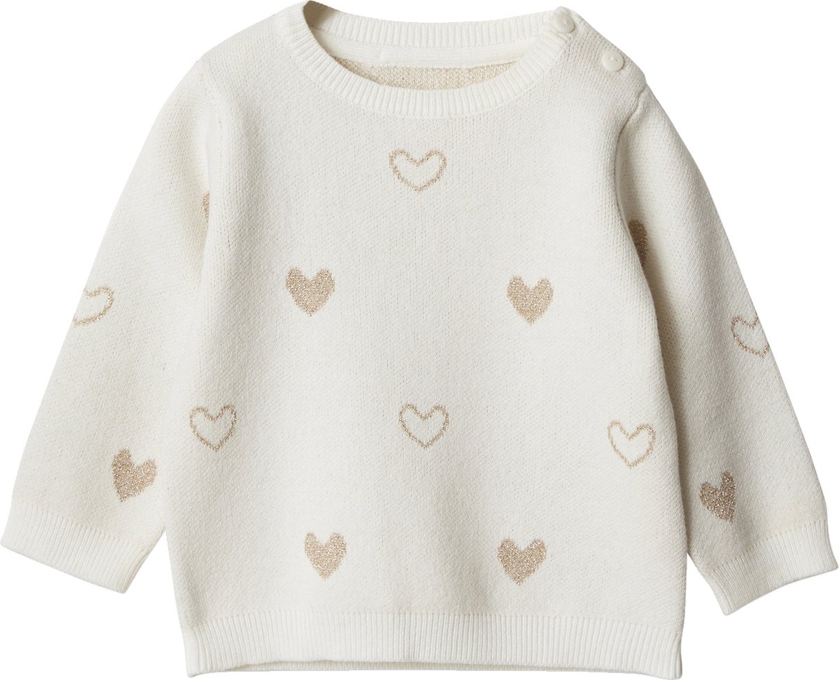 Vertbaudet Jacquardtrui met hartjes babymeisje