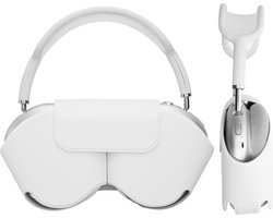 kwmobile cover voor over-ear koptelefoon - Compatibel met Apple AirPods Max / AirPods Max 2 - Van polyester - In wit