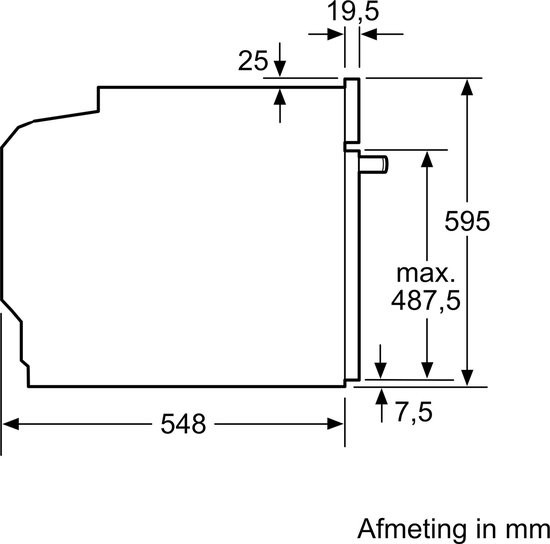 Bosch HRG578BB7 - Serie 6 - Inbouwoven - Stoomoven - Eenvoudig te reinigen pyrolyse - Air Fry-functie met bakplaat: gezondere manier om te snacken -Energielabel A+