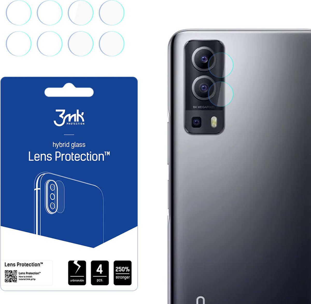 Vivo Y72 5G - 3mk Lens Protection