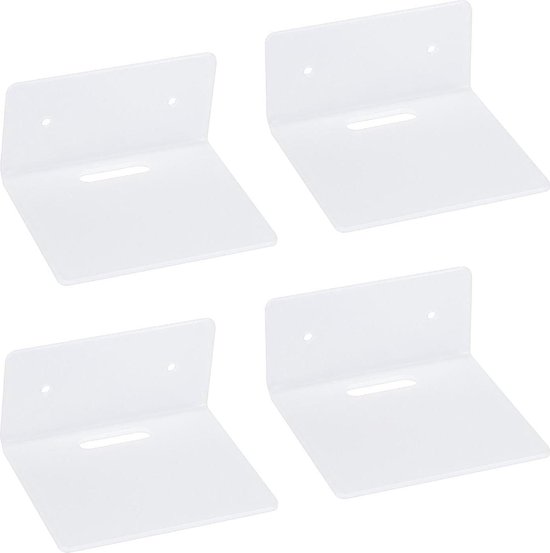 Zwevend acryl wandrek voor muur keuken - 4 stuks kleine plank ...