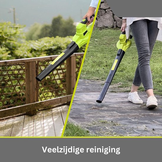 Bladblazer Accu - Bladblazers Verlengde Blaasmond - 20V - Zwart met Groen van VONROC — afbeelding 3
