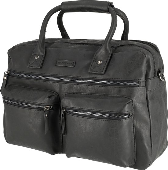 bugatti Ella Classic tas voor dames, schoudertas van kunstleer, handtas, zwart