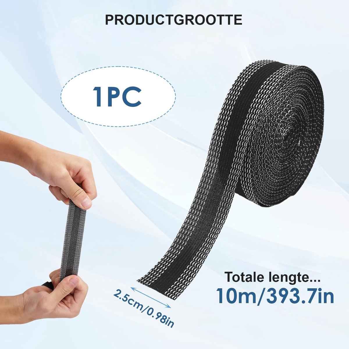 Bande Thermocollante Ourlet Ruban Ourlet Thermocollant 10m - Noir Et Bleu - Pour Pantalons, Jupes - Sans Couture - Lavable Metre Ruban Couture