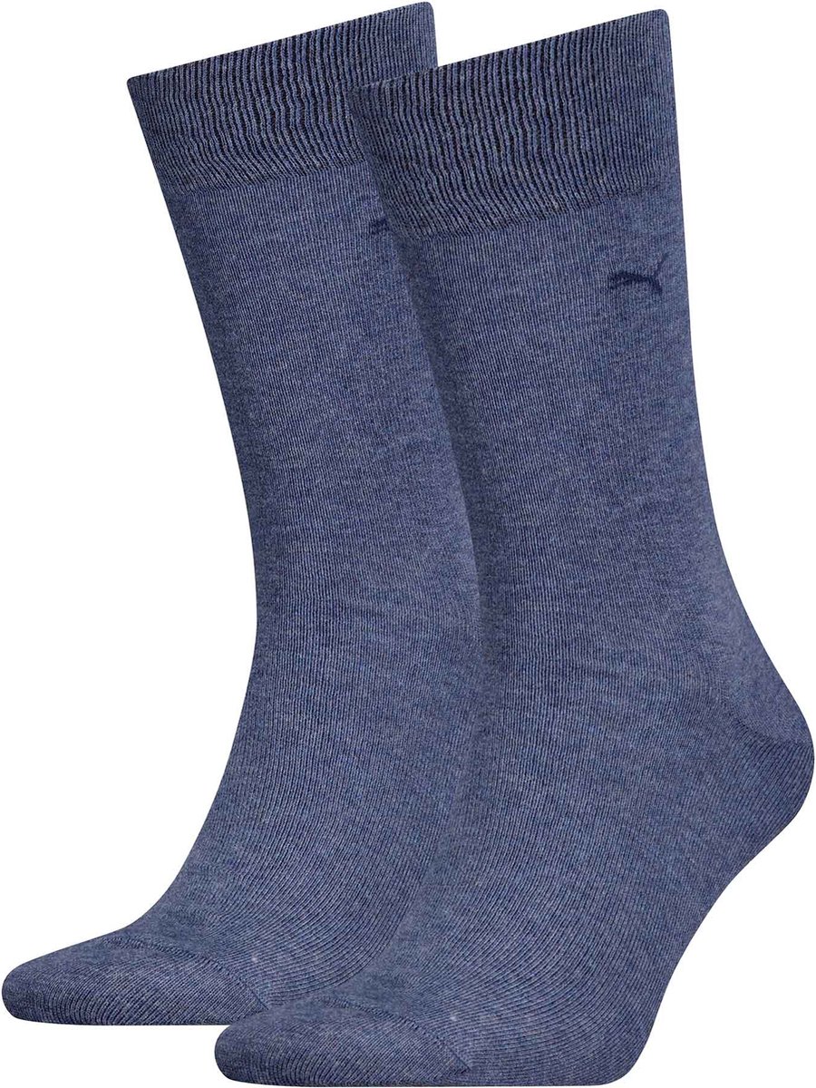 Heren katoenen klassieke sokken 2 paar – – 47-49 Blauw