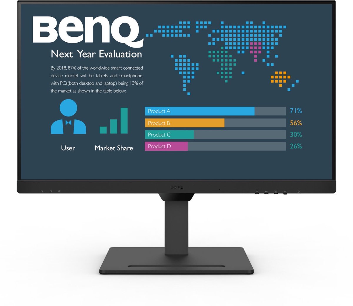 BenQ BL2790QT computer monitor 68,6 cm (27") 2560 x 1440 Pixels Quad HD LED Zwart