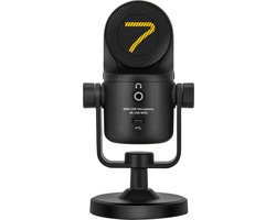 7RYMS SR-USB Mini Condensator USB Microfoon – Streaming microfoon – Gaming microfoon – Podcast microfoon – Met schroefgat voor microfoonarm – Zwart
