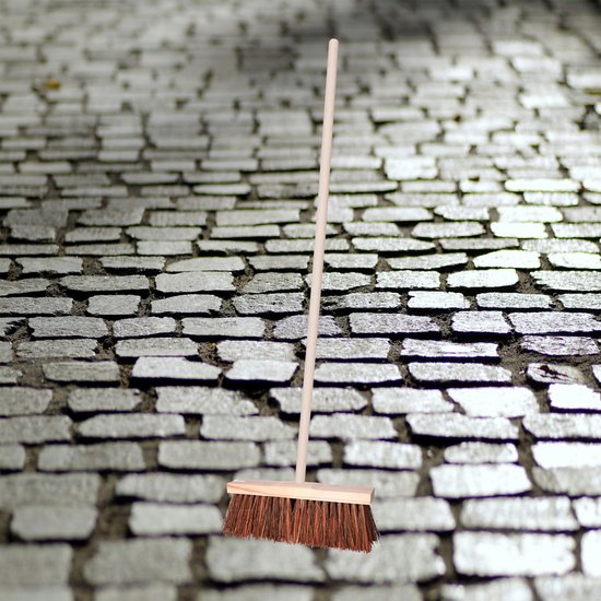 Sorex Straatbezem Natural voor buiten - Bezemkop 40 cm - met natuurvezels mix - Houten steel 139 cm van Sorex — afbeelding 4