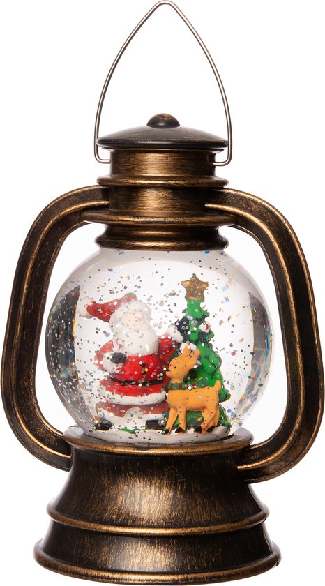 Foto: Anna s collection sneeuwbol snowglobe lantaarn 13 5 x 20 cm met led verlichting