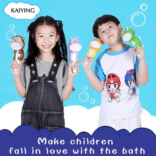 Douchekop kikker voor kinderen - cartoon waterstroom sproeidouche baby handdouche - bad accessoires bad kinderen - douche bevestiging - slang - schakelventiel van KrocoDocche — afbeelding 2