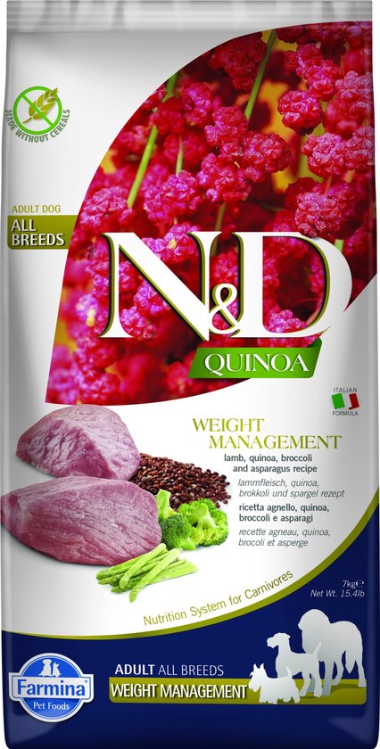 N&D Quinoa Weight Management Lamb & Broccoli Adult Medium & Maxi 7 kg
