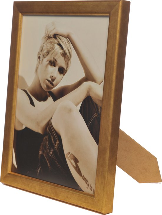 Eitida 12x16 inch Antieke Gouden Sierlijke Fotolijst, Met Mat voor 9x12