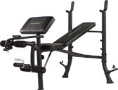 Tunturi WB40 Halterbank - Fitnessbank - Trainingsbank - Bankdrukbank - Thuis sporten - Leg extension - Bicep curls - Incl. gratis fitness app