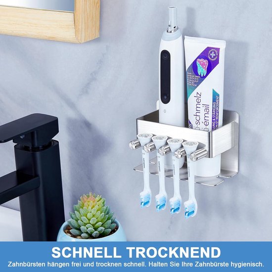 Verpakking van 2 elektrische tandenborstels voor aan de muur Verpakking van 2 elektrische tandenborstels voor aan de muur