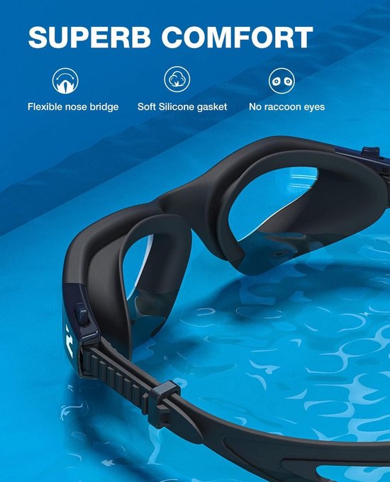 Duikbril uv-bescherming anti-condens zwembril voor heren en dames