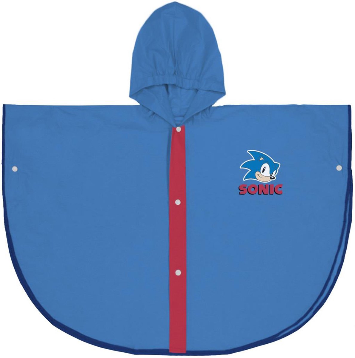 Waterponcho met Kap Sonic - Blauw - 3/4 jaar en 5/6 jaar