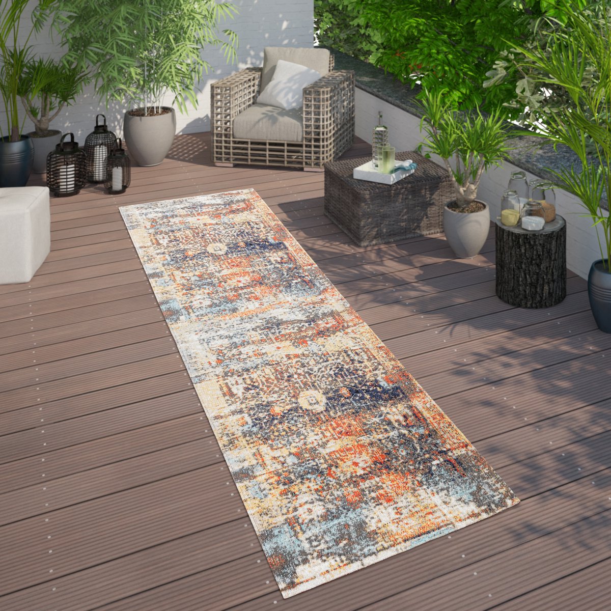 Paco Home vloerkleed voor binnen en buiten, terras en balkon, weerbestendig effen met structuur, Maat:160x220 cm, Kleur:Grijs Paco Home vloerkleed voor binnen en buiten, terras en balkon, weerbestendig effen met structuur, Maat:160x220 cm, Kleur:Grijs