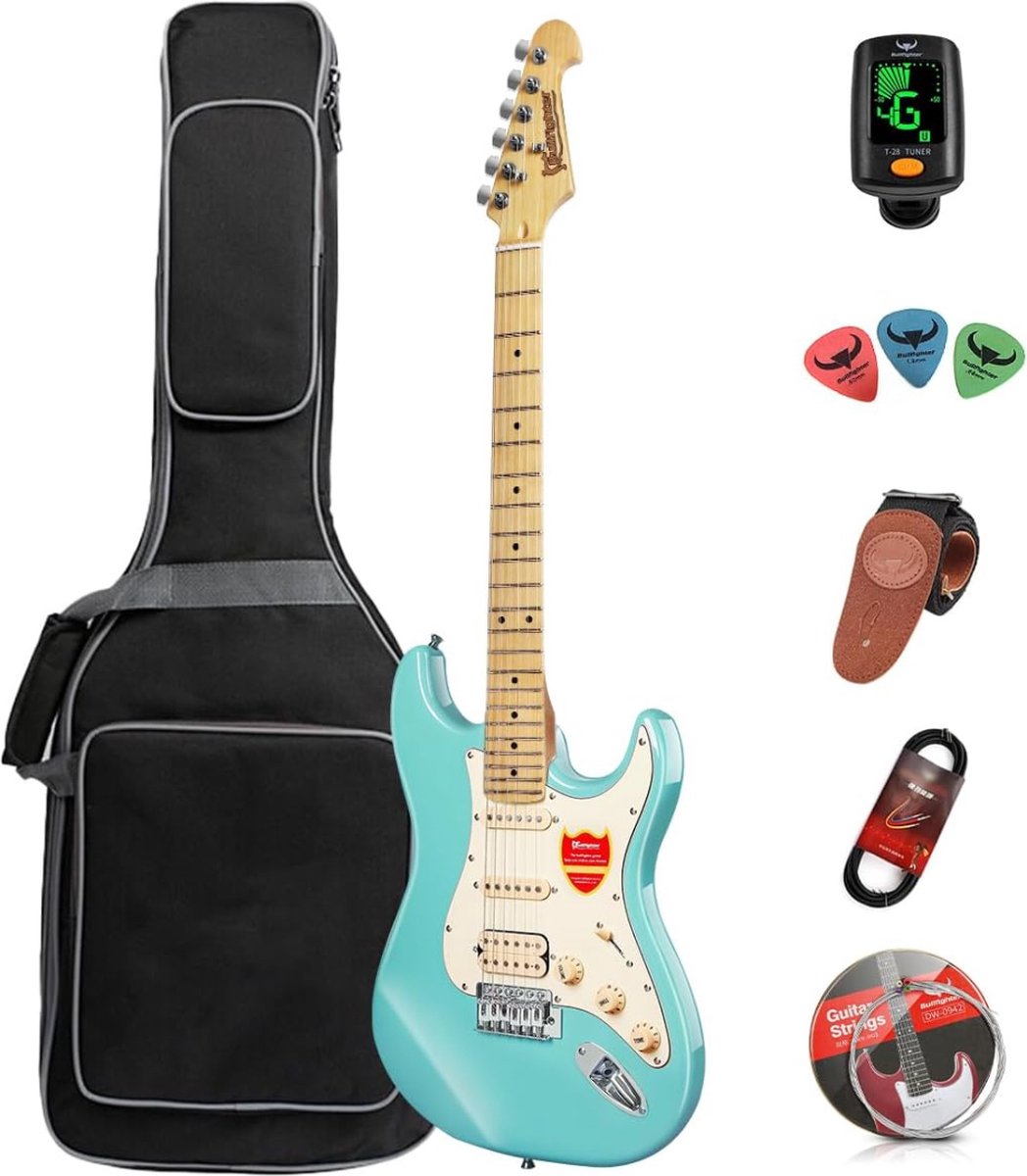 Elektrische Gitaar met Versterker - Gitaar Versterker - Electrische Gitaar - Compleet Pakket - Zwart
