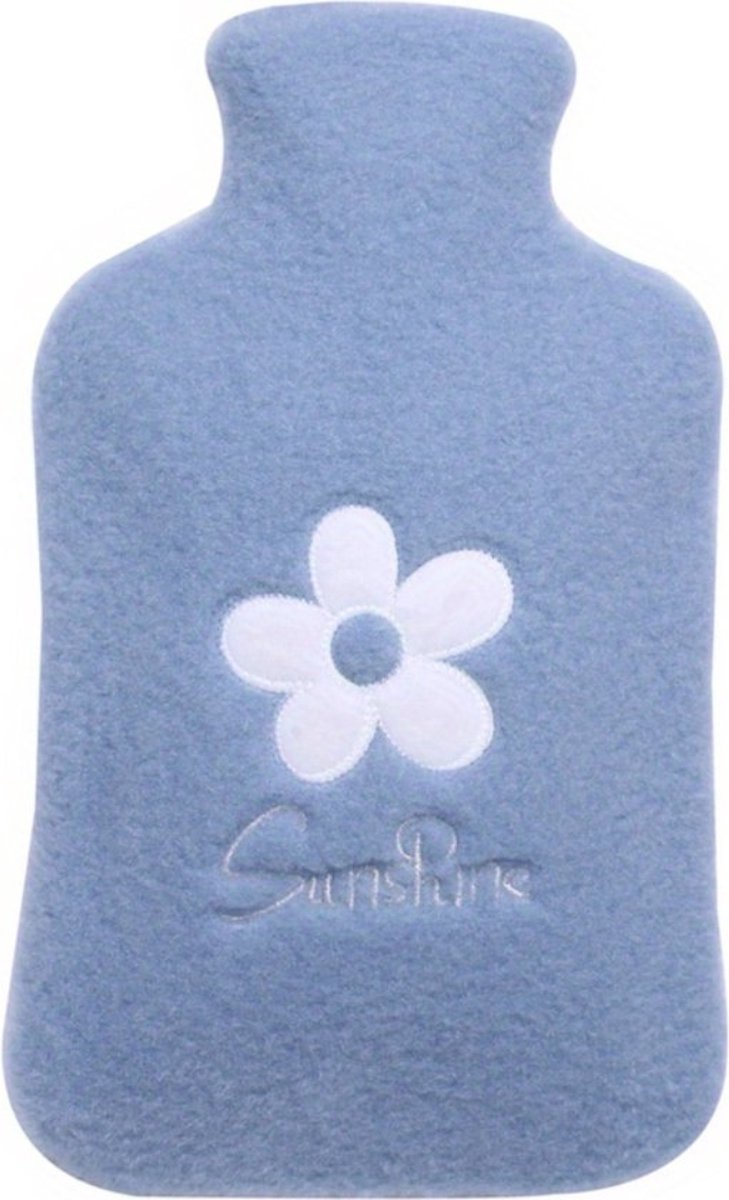 Goedkoopste Bovista Warmwaterzak - Knuffel Kruik - Warmwaterkruik - Warmtekussen - Warmtekruik - Bag - 1000ML - Blauw