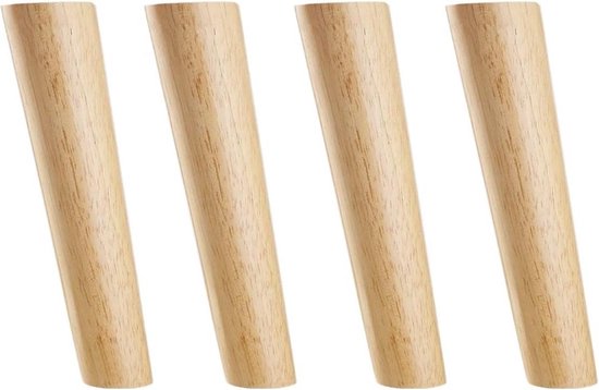 5 onafgewerkte houten broodjes, Btowin 4 stuks massief houten meubelpoten met schroefdraad 5/16 hangerbouten & montageplaat & schroeven voor sofa, bank, stoel, Ottomaanse kast
