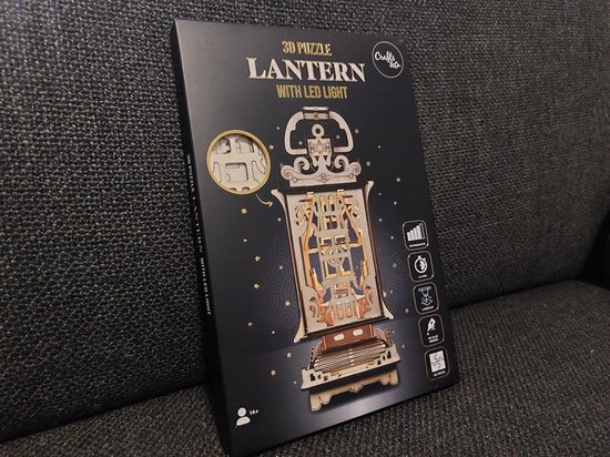 Puzzle 3D Lanterne en Bois - Mécanique | Puzzle lanterne en bois avec éclairage LED