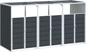 vidaXL - Containerberging - voor - 3 - containers - 216x81x115cm - staal - antraciet