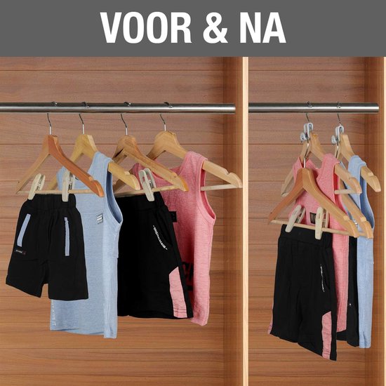 Upstore 20 Stks Wit Kledingrek Maat Verdelers Ronde Hangers Kast