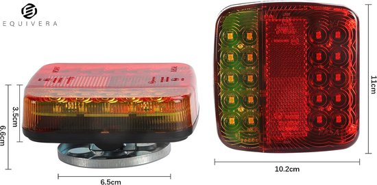 Equivera Siècle des Lumières de remorque - Set Siècle des Lumières de remorque - Éclairage de remorque - Siècle des Lumières de remorque