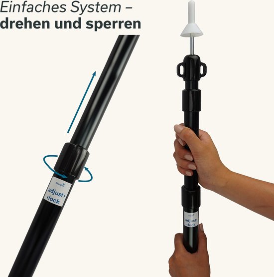 Teleskopstange für Sonnensegel (2er-Set