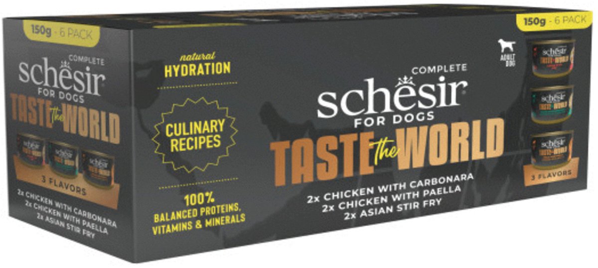 Schesir Schesir Taste Of The World Variety Pack - Hondenvoer - 900 g