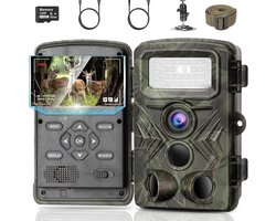 Equivera Wildcamera voor Buiten - Wildcamera met Nachtzicht - WiFi - Hoge Resolutie - Waterdicht - Wild Camera - Premium