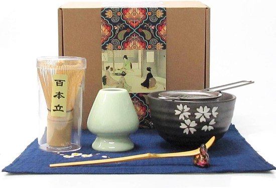 Artcome Japanse Matcha Theeservies, Matcha Garde, Traditionele Scoop, Matcha Bowl, Keramische Garde Houder, Matcha Caddy, Handgemaakte Matcha Ceremonie Kit voor Traditionele Japanse Theeceremonie (9 Artcome Japanse Matcha Theeservies, Matcha Garde, Traditionele Scoop, Matcha Bowl, Keramische Garde Houder, Matcha Caddy, Handgemaakte Matcha Ceremonie Kit voor Traditionele Japanse Theeceremonie (9