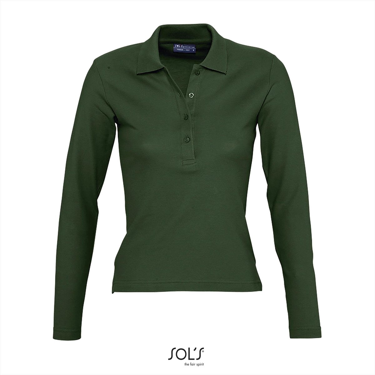 SOL'S Women´s Long Sleeve Polo Podium L535 - Golf Green - M