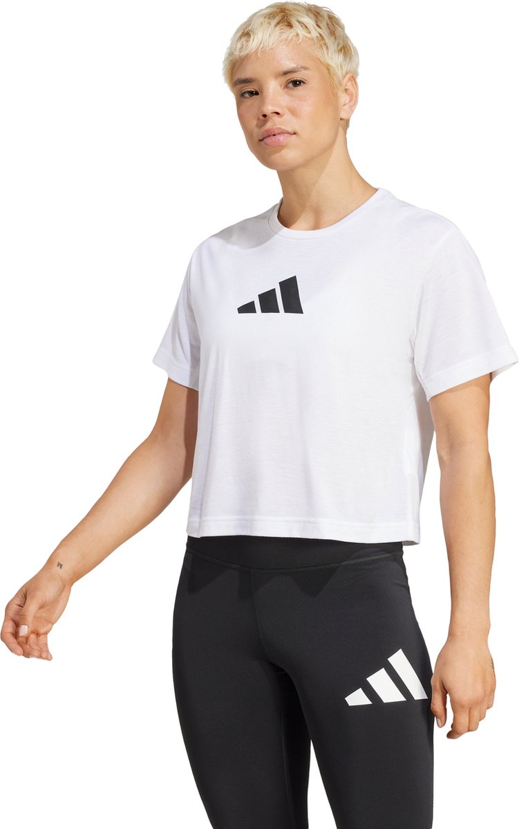 adidas Performance Train Essentials Big Logo Performance Training T-shirt Dames Wit
