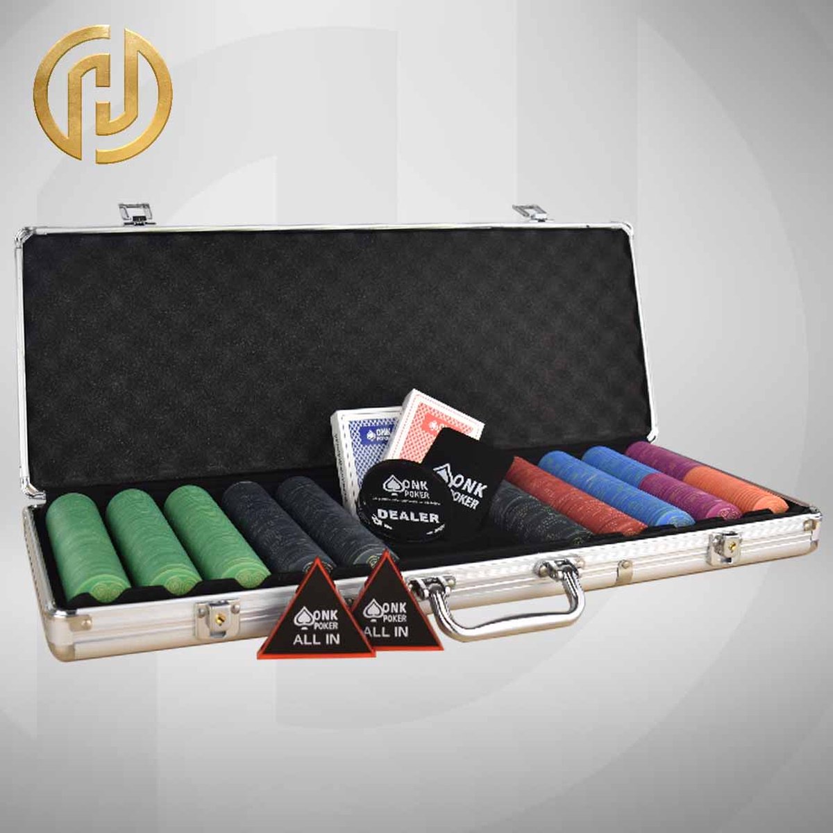 Mec Hades MTT deLuxe Pokerset Gold Compleet