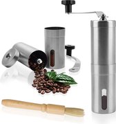 Bol.com Koffiemolen Handmatige roestvrijstalen handslingermolen - instelbare maalinstellingen - draagbaar - mini - voor thuis ka... aanbieding