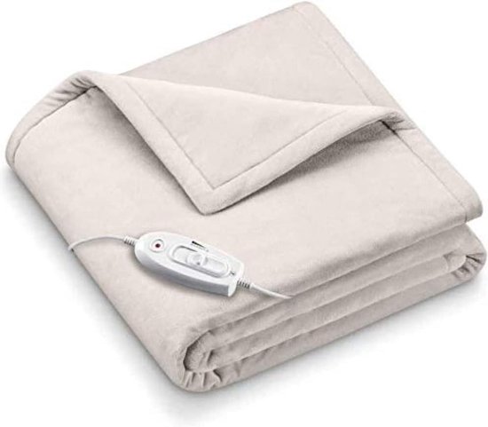 DAGA Elektrische verwarmingsdeken voor bank, relax, zacht, luxe, intellisense-verwarmingstechnologie, zachte stof met haar- en fluwelen effect, 6 temperatuurniveaus, 160 x 120 cm