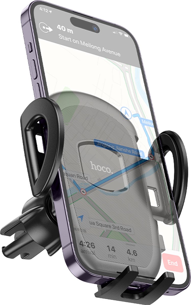 Hoco Telefoonhouder voor Auto – Ventilatie Bevestiging met 360° Draaifunctie voor 4.7-7 Inch Smartphones – foto 2